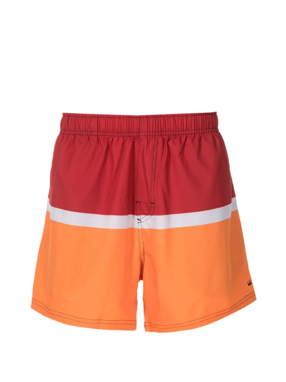 Osklen Gestreepte zwembroek met elastische taille Rood