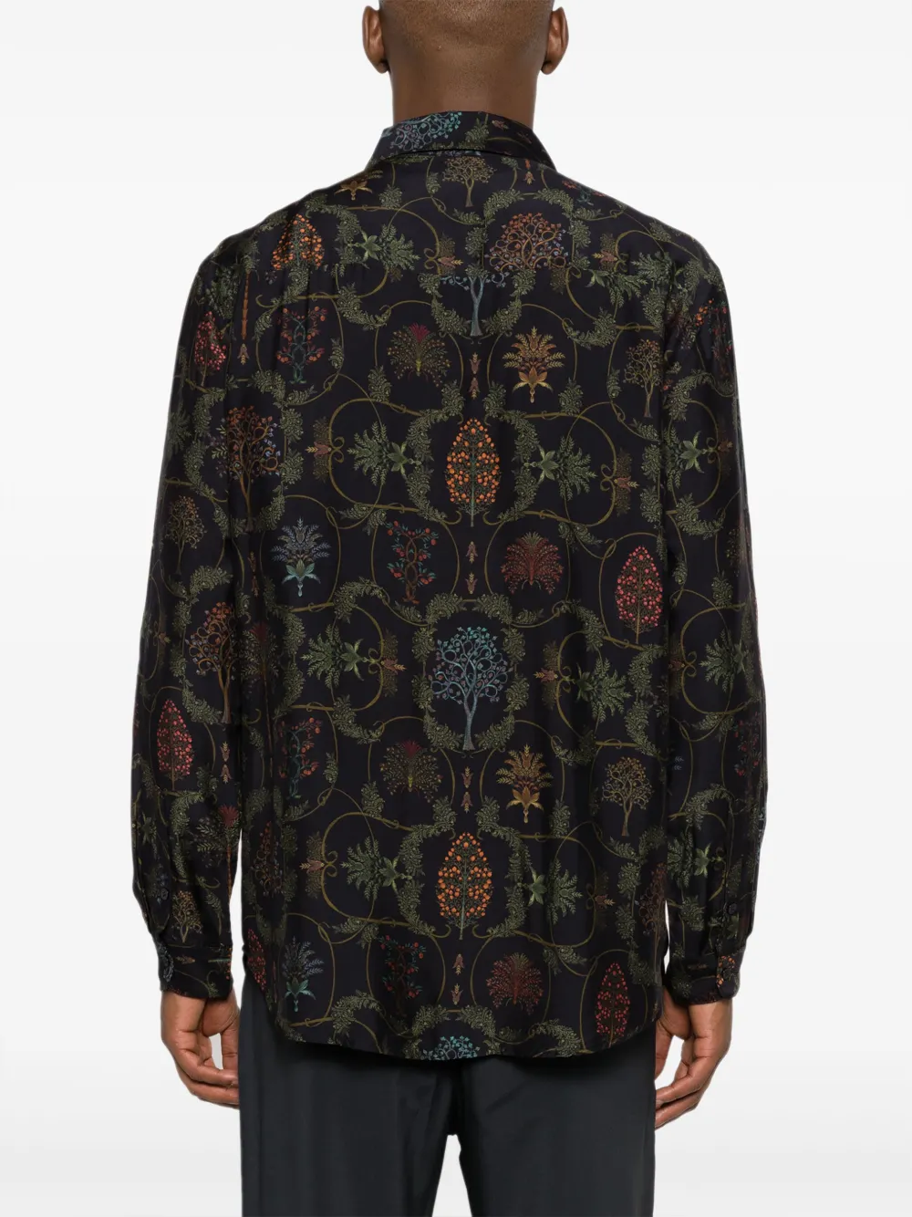Osklen Overhemd met bloemenprint Zwart