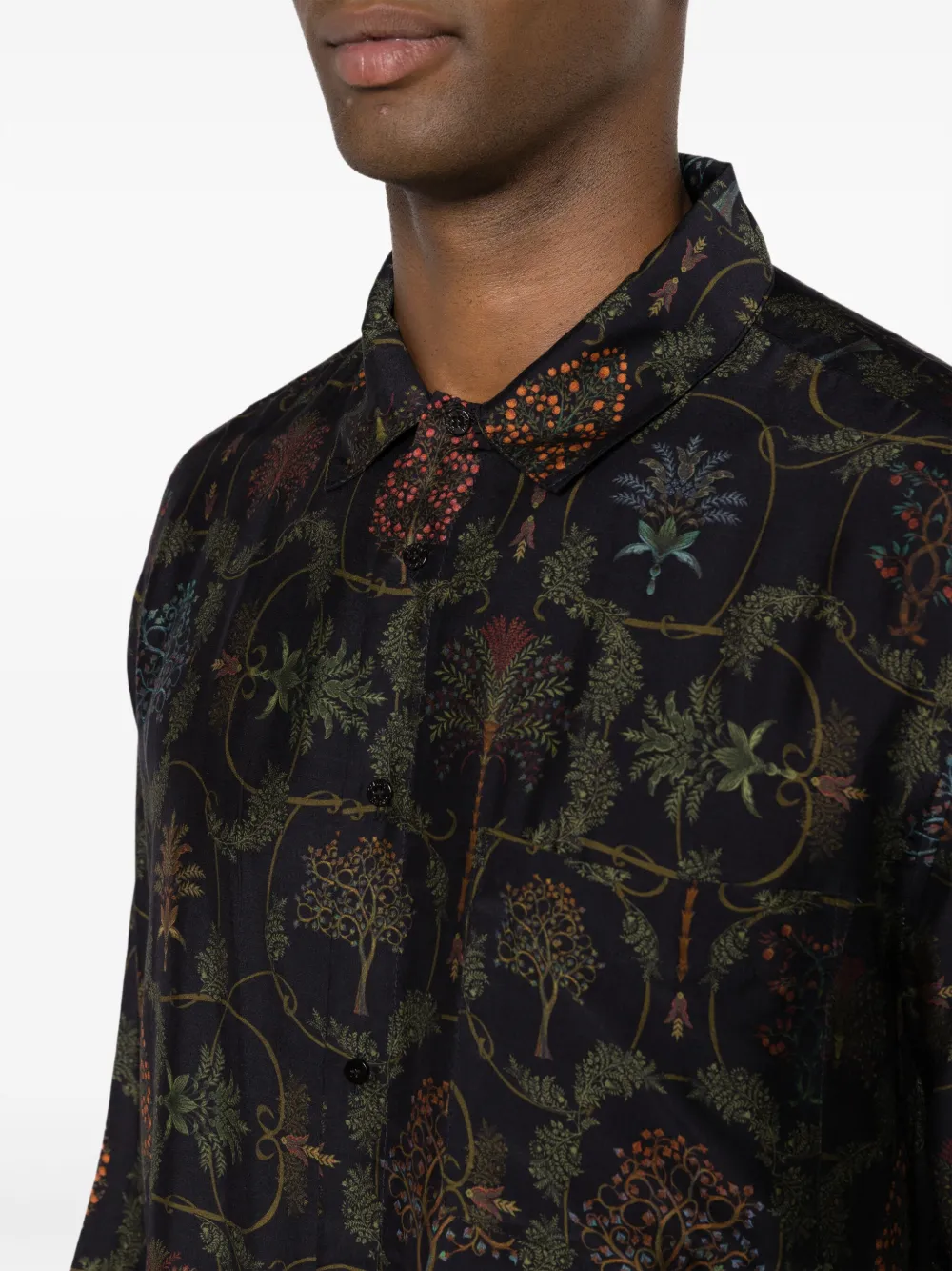 Osklen Overhemd met bloemenprint Zwart
