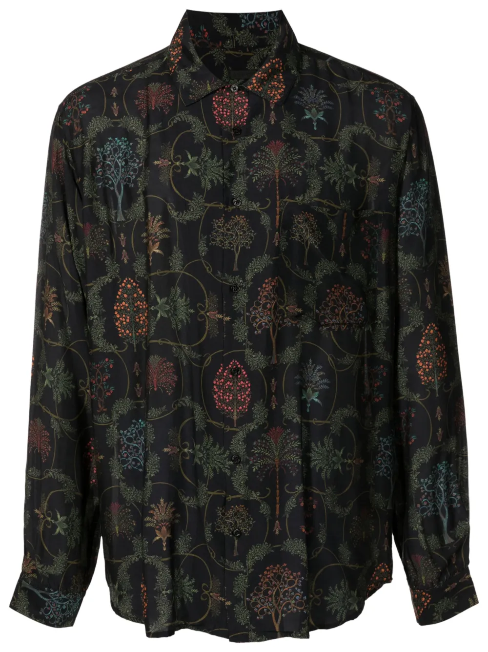 Osklen Overhemd met bloemenprint Zwart
