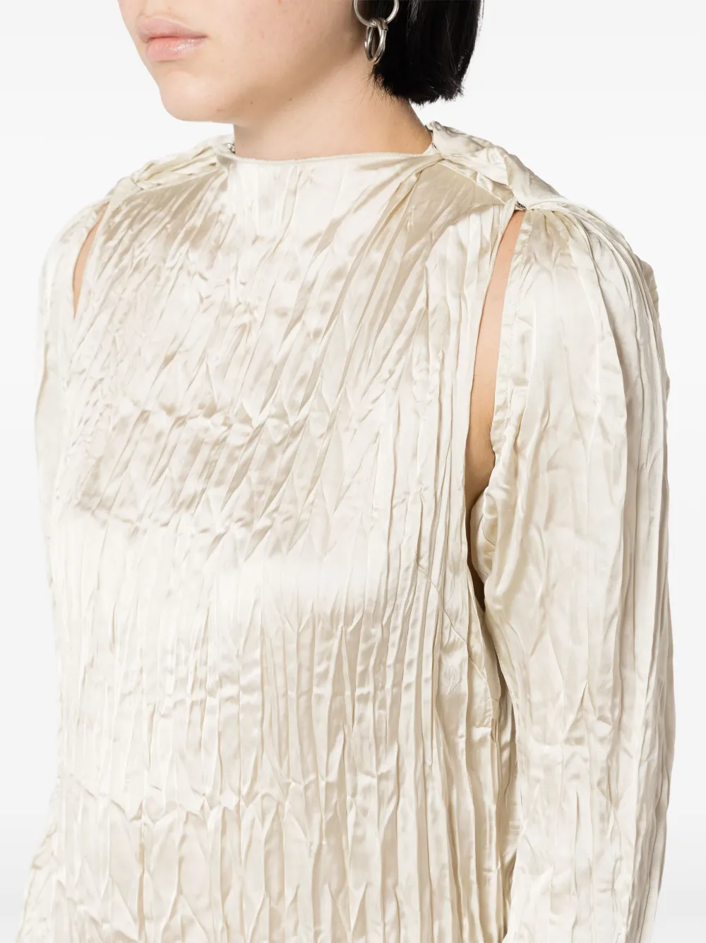 Osklen Satijnen maxi-jurk Beige