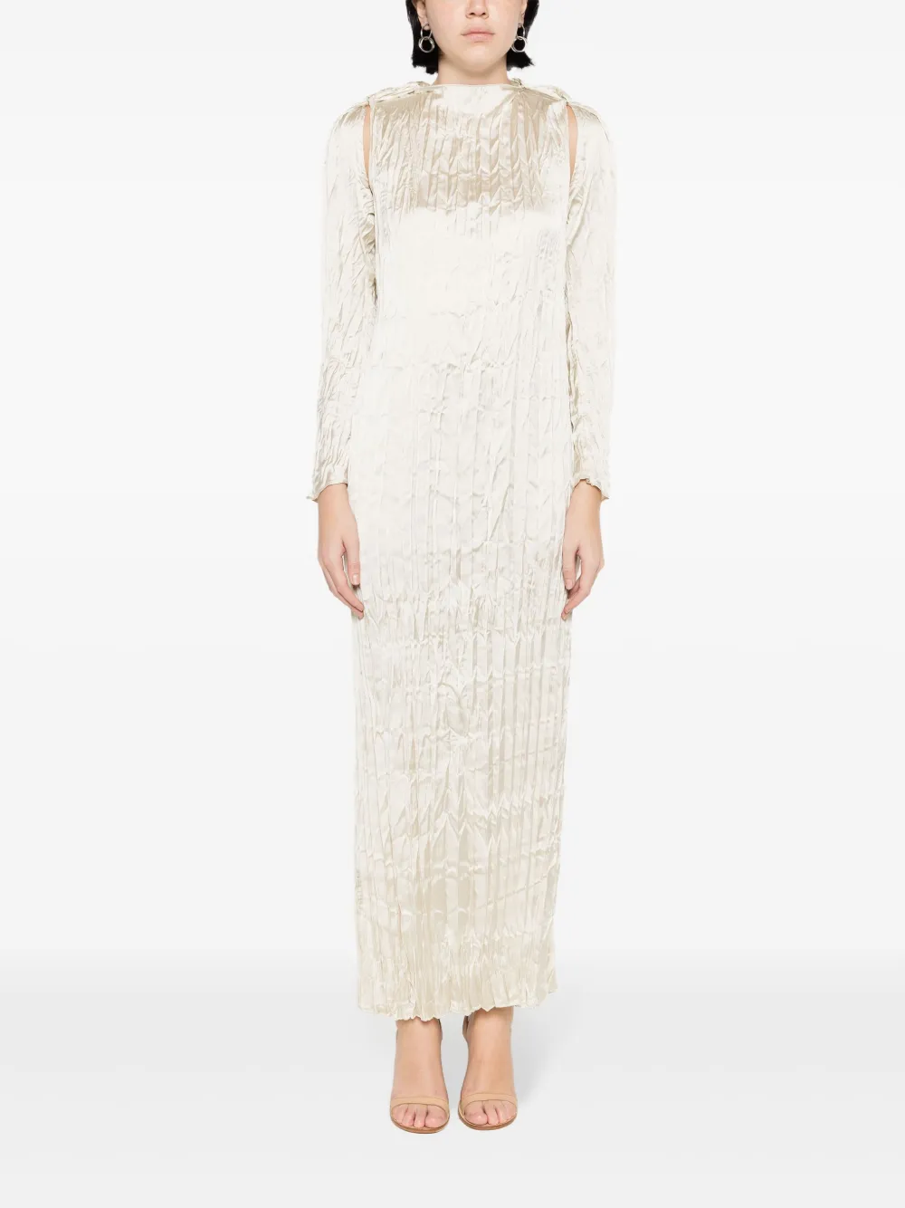 Osklen Satijnen maxi-jurk Beige