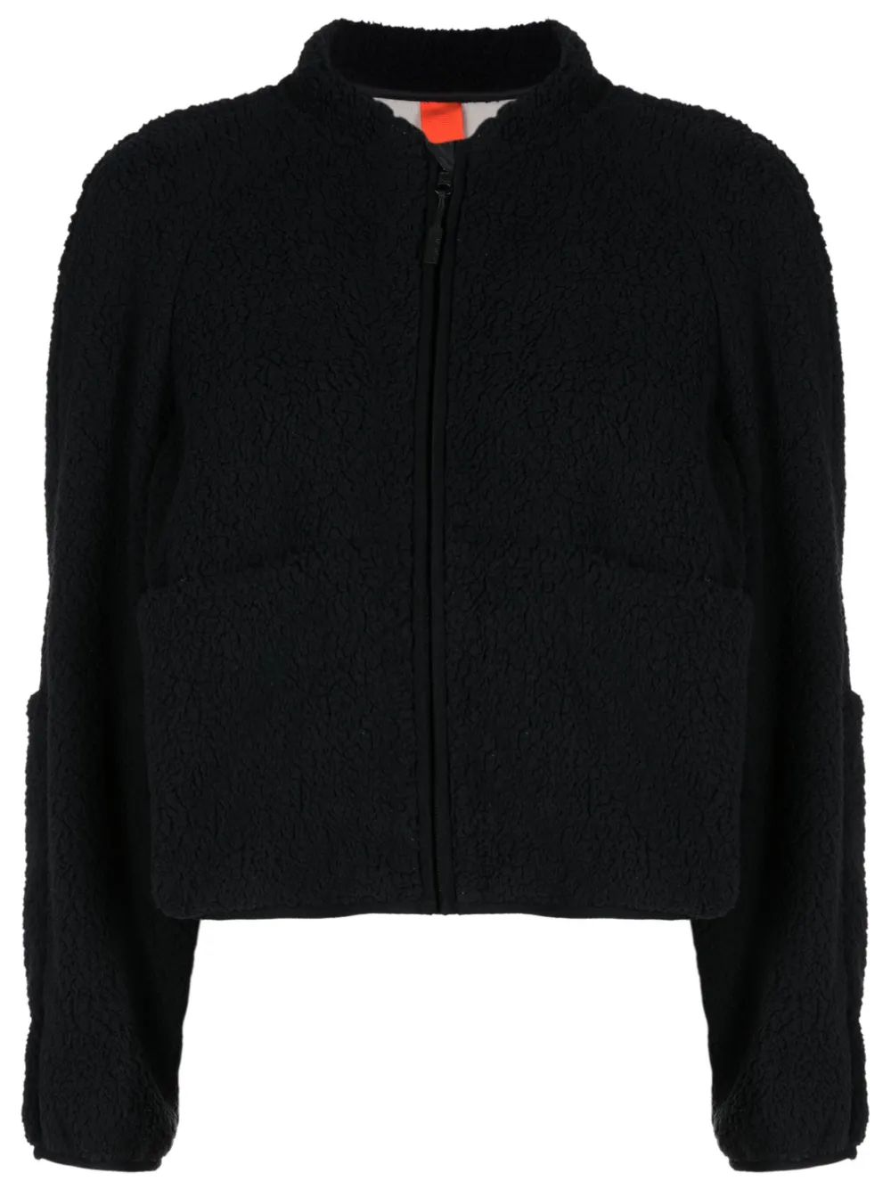 Osklen Fleece cropped jack met rits Zwart