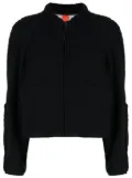 Osklen zip-up fleece cropped jacket - Black