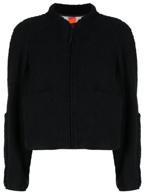 Osklen Jaqueta croped de fleece com zíper