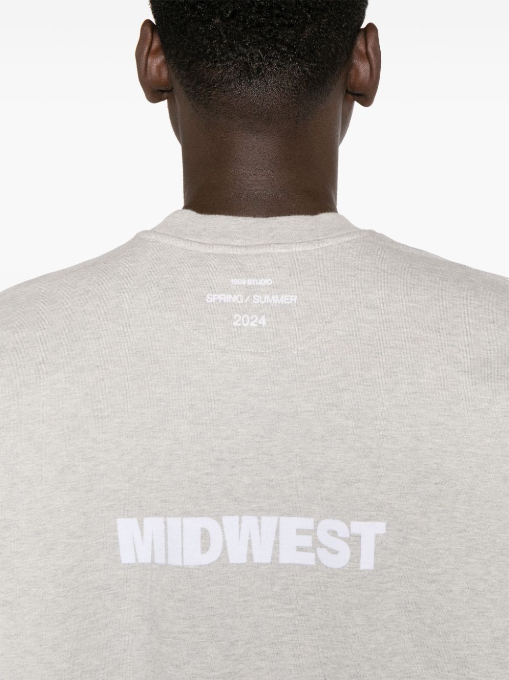 Shop 1989 Studio Midwest Cotton Sweatshirt In Grey