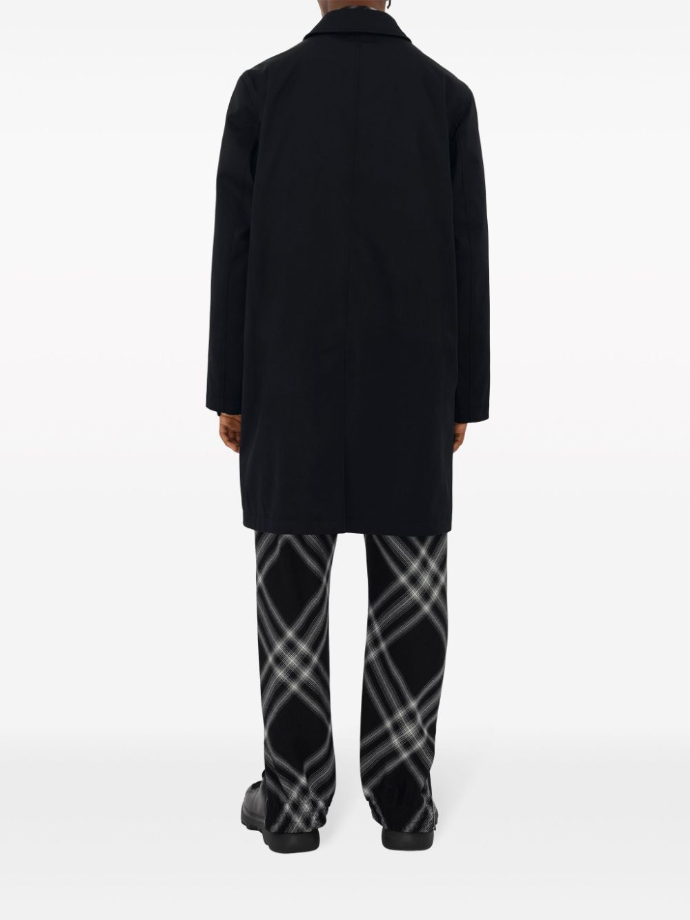 Shop Burberry Mid-length Car Coat In Black