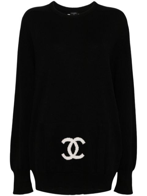 HOT SALE CHANEL 1990-2000s logo sweater Women