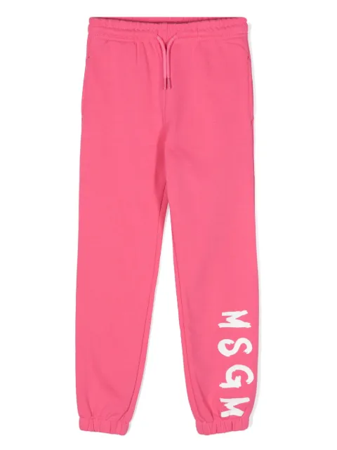 MSGM Kids pantalon de jogging à logo imprimé