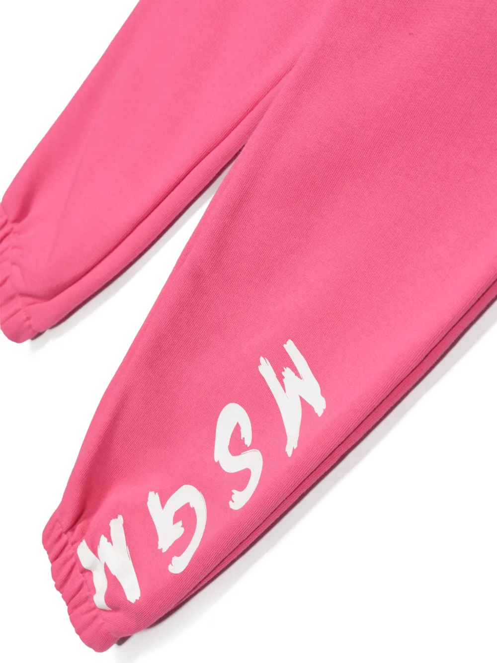 Shop Msgm Logo-print Track Pants In Pink