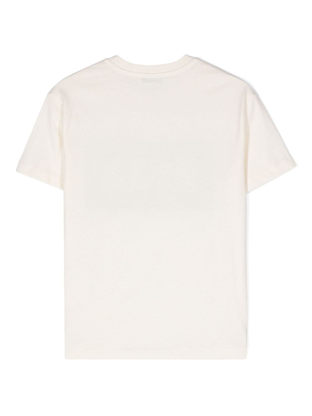 MSGM Kids Katoenen T-shirt met logoprint Beige