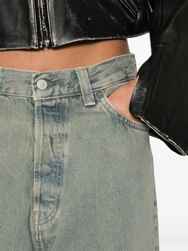 ◆Acne Studios◆ミッドライズ ワイドレッグ カーゴ ジーンズ Acne Studios ミッドライズ ワイドジーンズ | ブラック