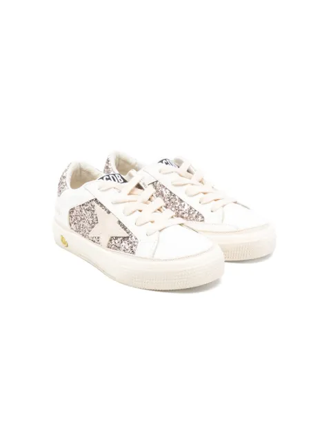 Golden Goose Kids tenis May con detalles glitter