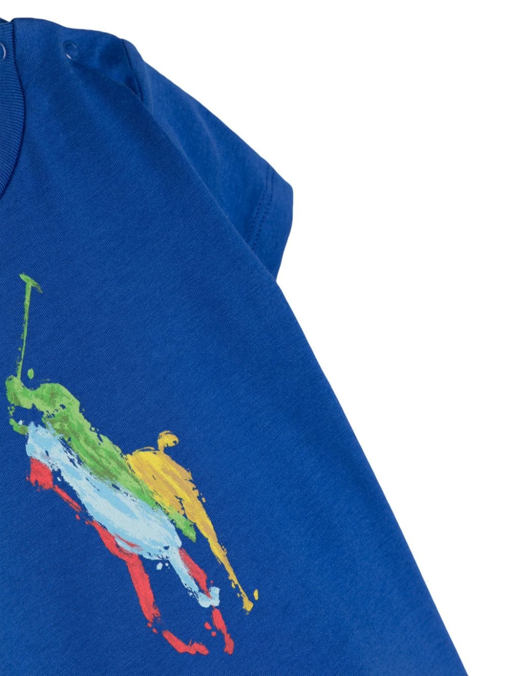 Ralph Lauren Kids Katoenen T-shirt met logoprint Blauw