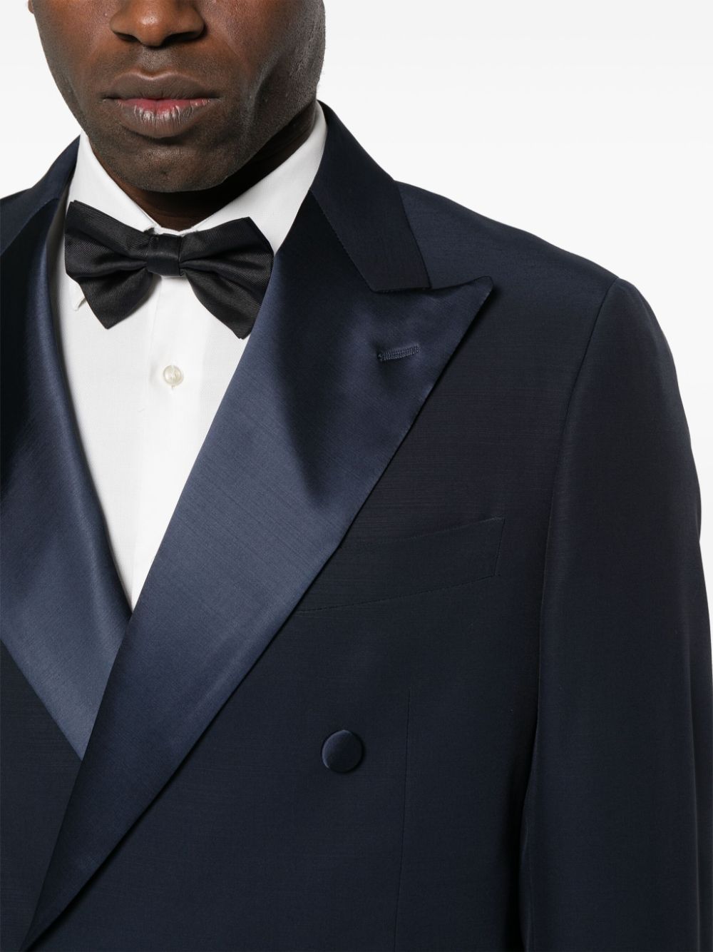 Shop Canali Double-breasted Suit In Blue