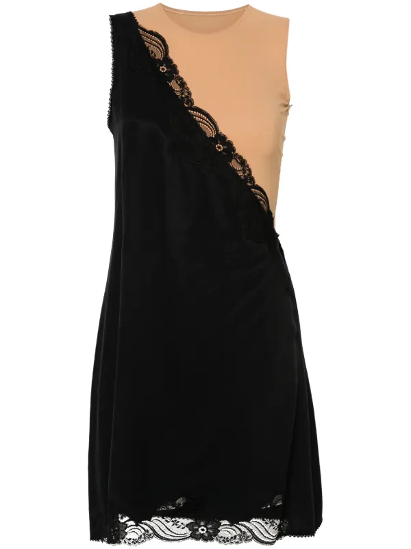 Maison Margiela Lace-trim Dress - Black