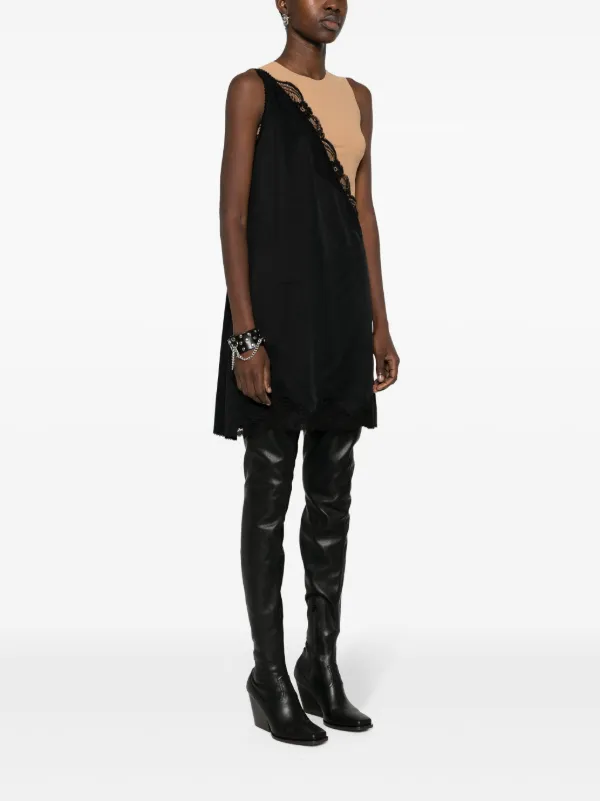 Maison Margiela Lace-trim Dress - Black Maison Margiela Lace-trim Dress - Black