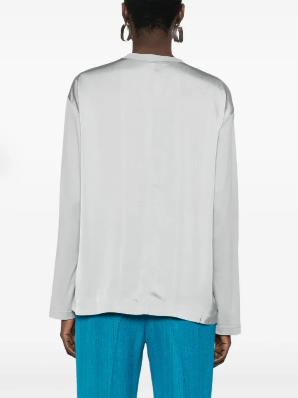 当季大流行 Fabiana Filippi Panelled long-sleeve T-shirt | Grey トップス