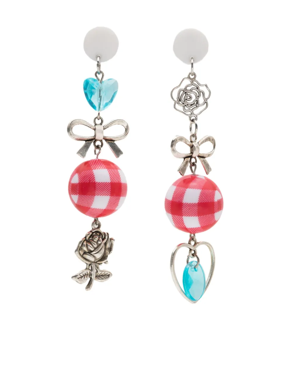 Amir Slama bow heart-motif drop earrings | Multicolour | Image 1