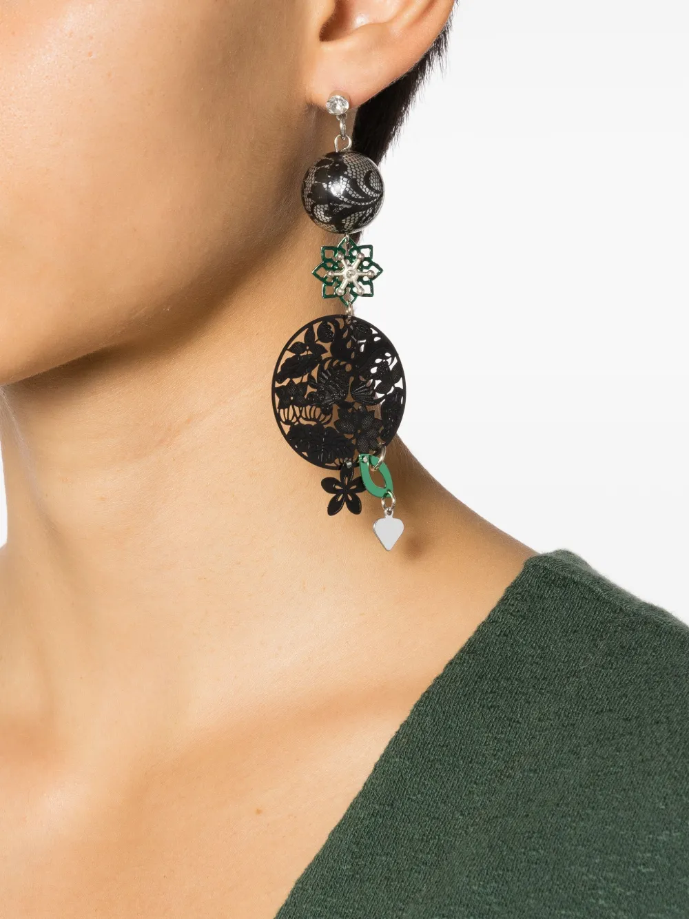 Amir Slama charm-appliqué drop earrings | Image 2