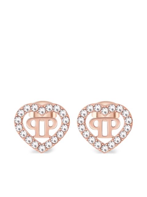 Philipp Plein rocked hearts earrings Women