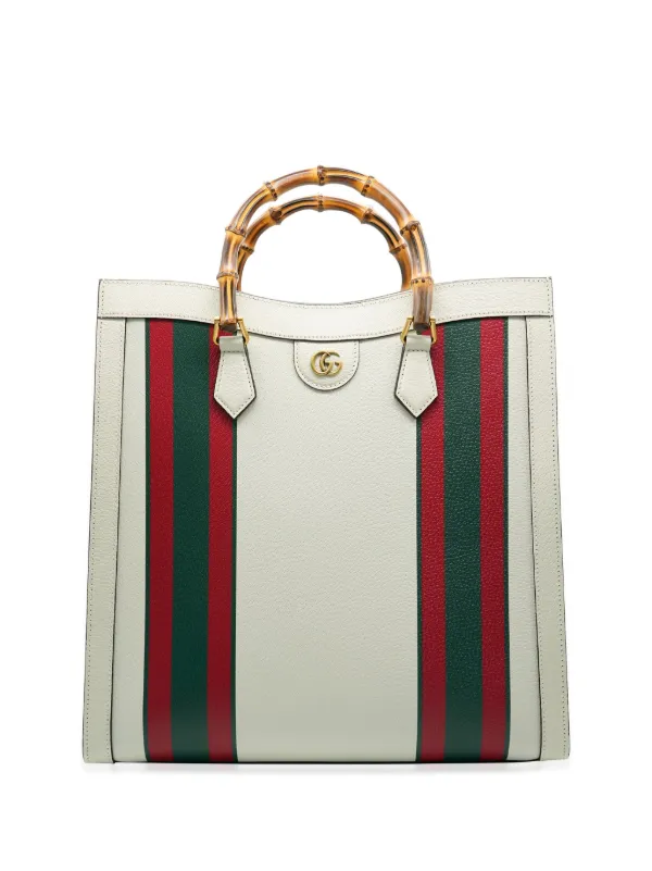 Gucci Pre Owned Large Diana Tote Bag White FARFETCH CA