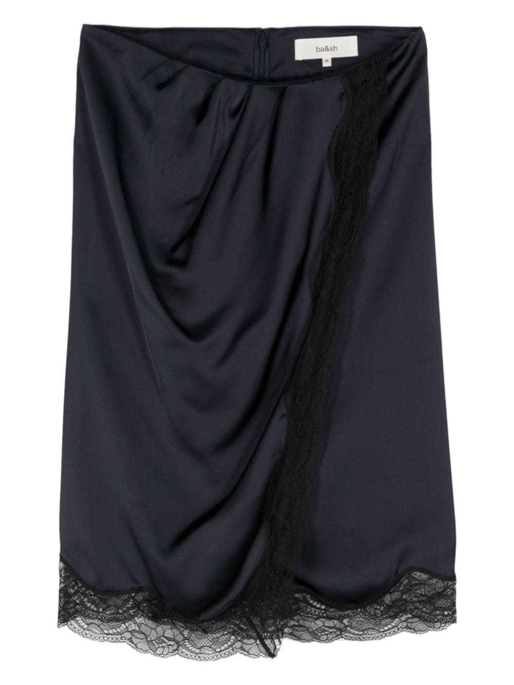 Image 1 of Ba&Sh Clemence lace-trimmed midi skirt