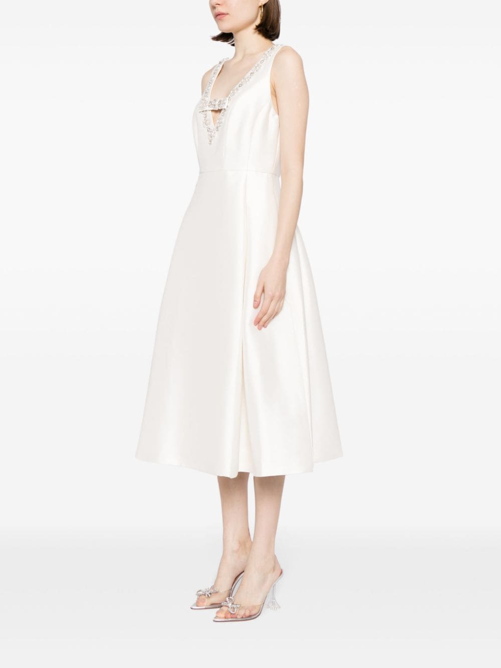 Shop Sachin & Babi Millie Mikado Midi Dress In White