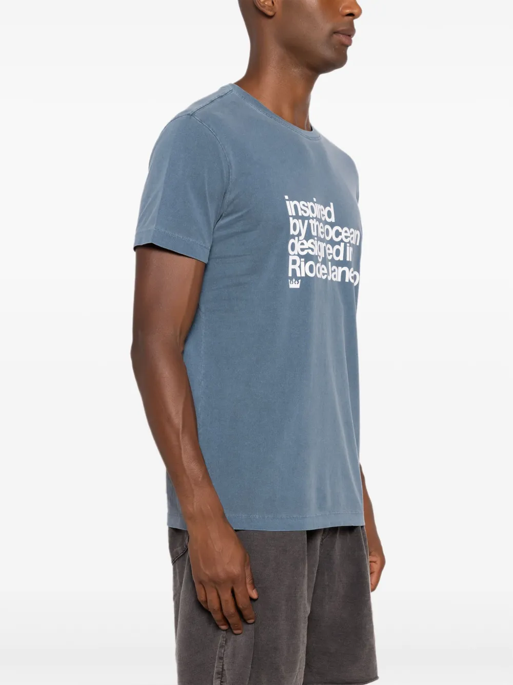 Osklen Katoenen T-shirt met tekst Blauw