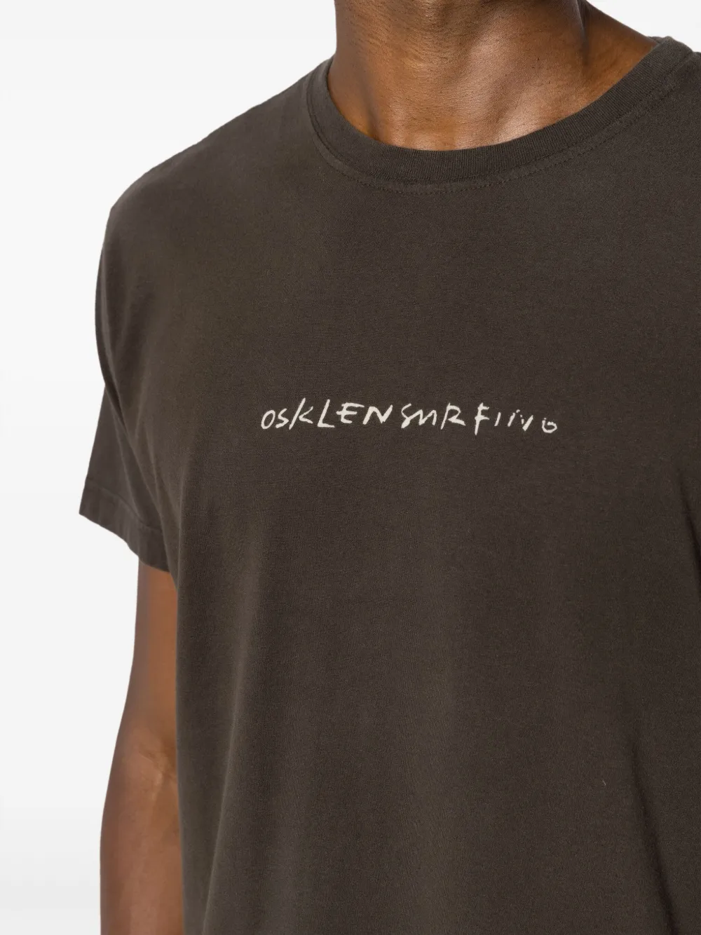 Osklen Katoenen T-shirt met logoprint Groen