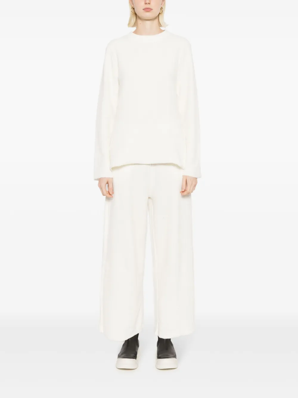 Osklen T-shirt met ronde hals en gerafelde afwerking - Wit