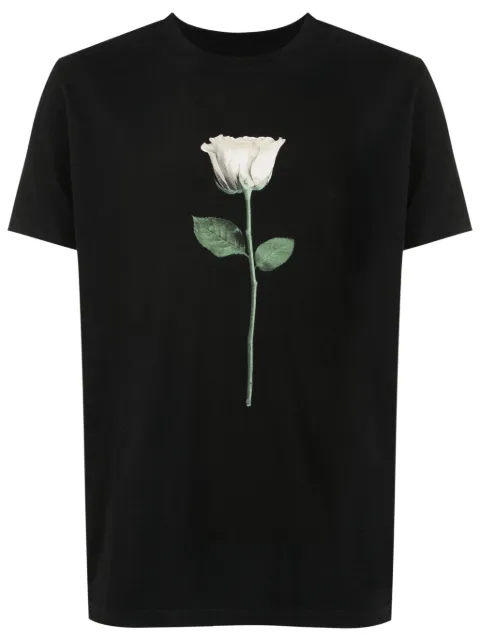 Osklen Camiseta com estampa de rosa
