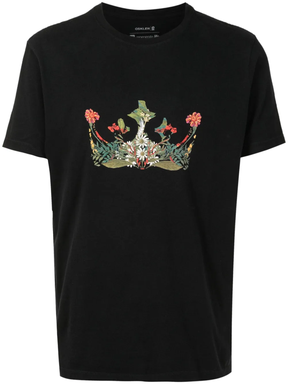 Osklen graphic-print cotton T-shirt | Black | Image 1