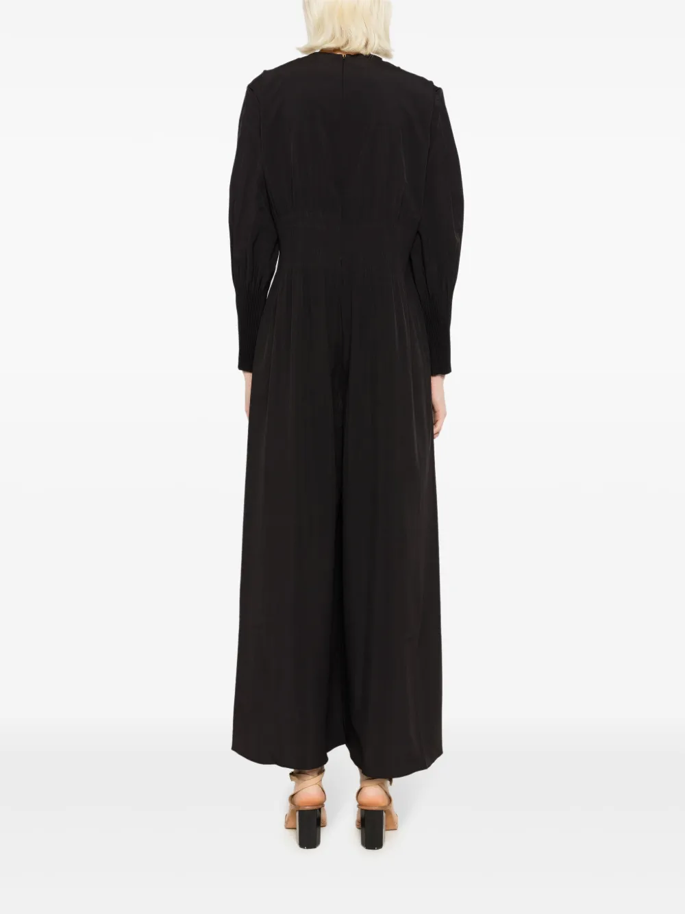 Osklen Long-sleeve Wide-leg Jumpsuit In Black