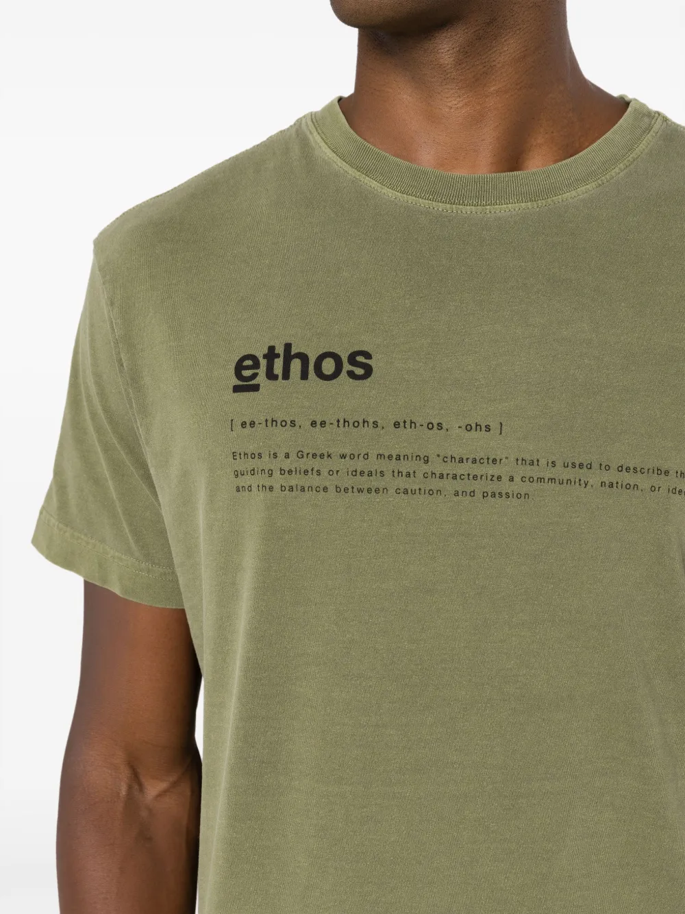 Osklen Asymmetrisch katoenen T-shirt Groen