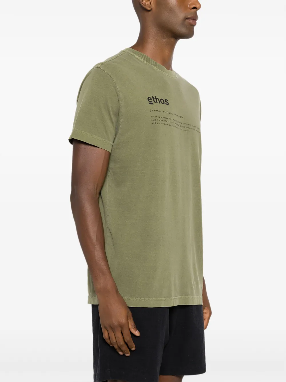 Osklen Asymmetrisch katoenen T-shirt Groen