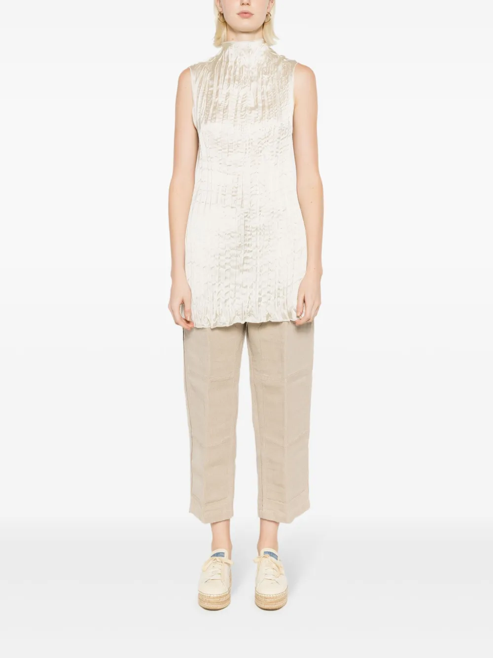 Osklen Geplooide top Beige