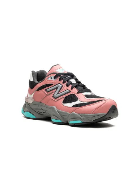 New Balance Kids 9060 "Pink Teal" leather sneakers 