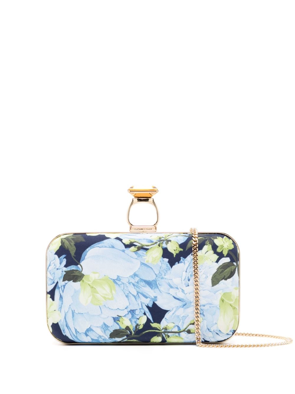 Sachin & Babi On The Rocks Garden Club-print Clutch Bag In Blue