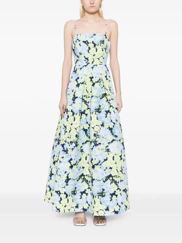 Sachin & Babi Beau floral-print Gown | Blue | FARFETCH Sachin & Babi Beau floral-print Gown | Blue | FARFETCH