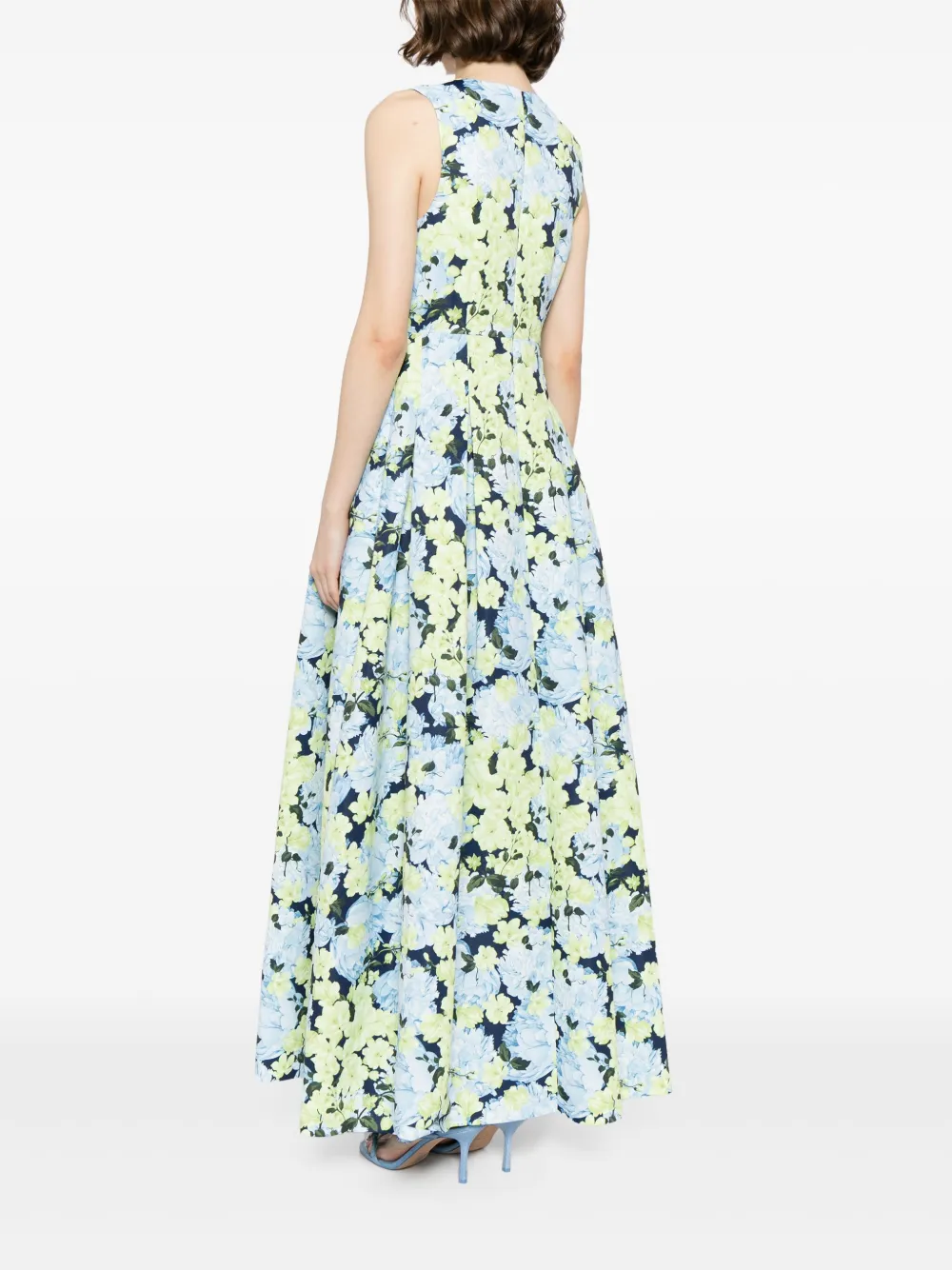 Sachin & Babi Avondjurk met bloemenprint Blauw