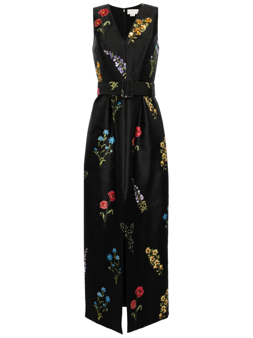 Sachin & Babi Marsden floral-print gown - Nero