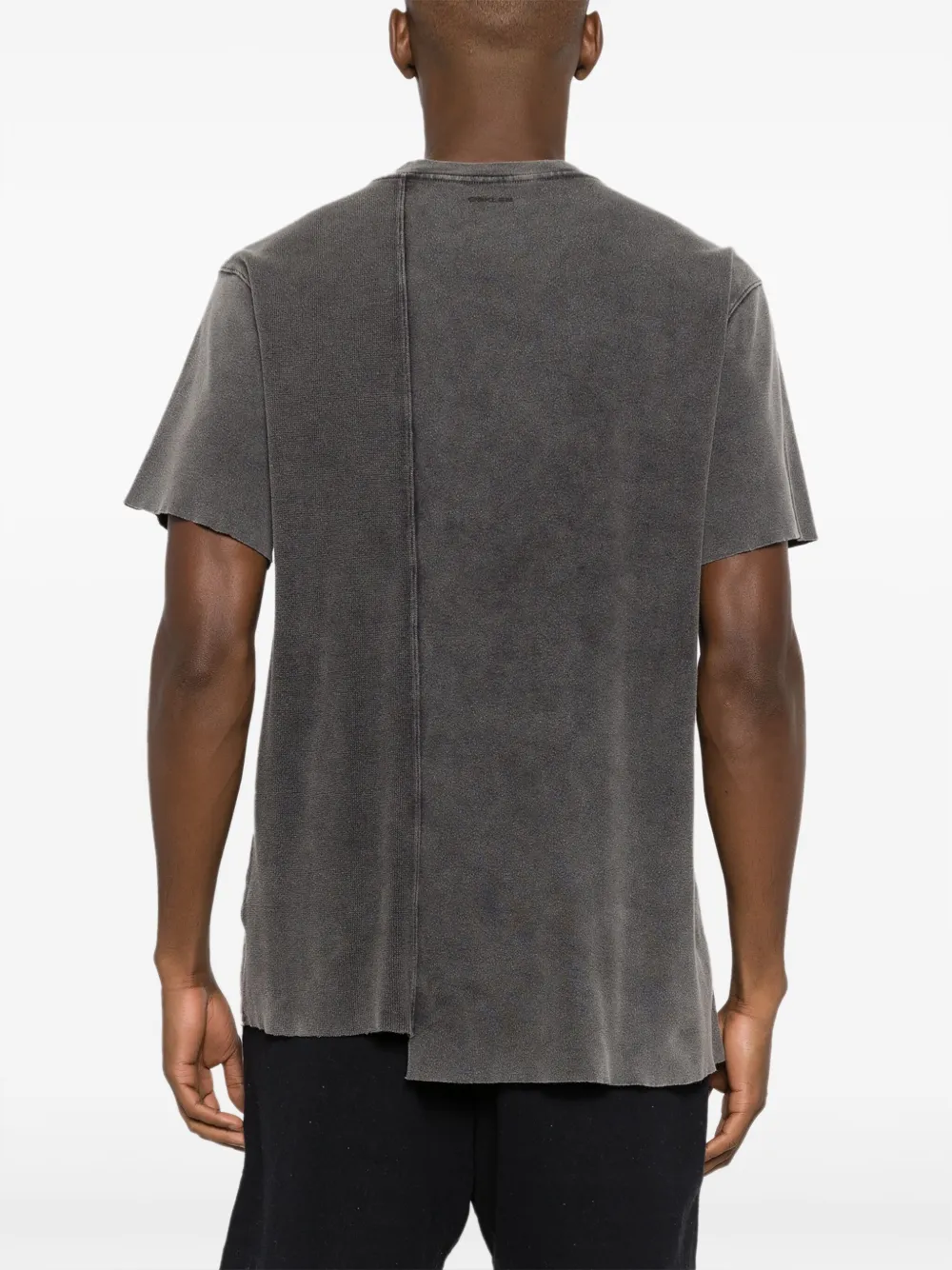 Osklen Asymmetrisch T-shirt met acid wassing Grijs