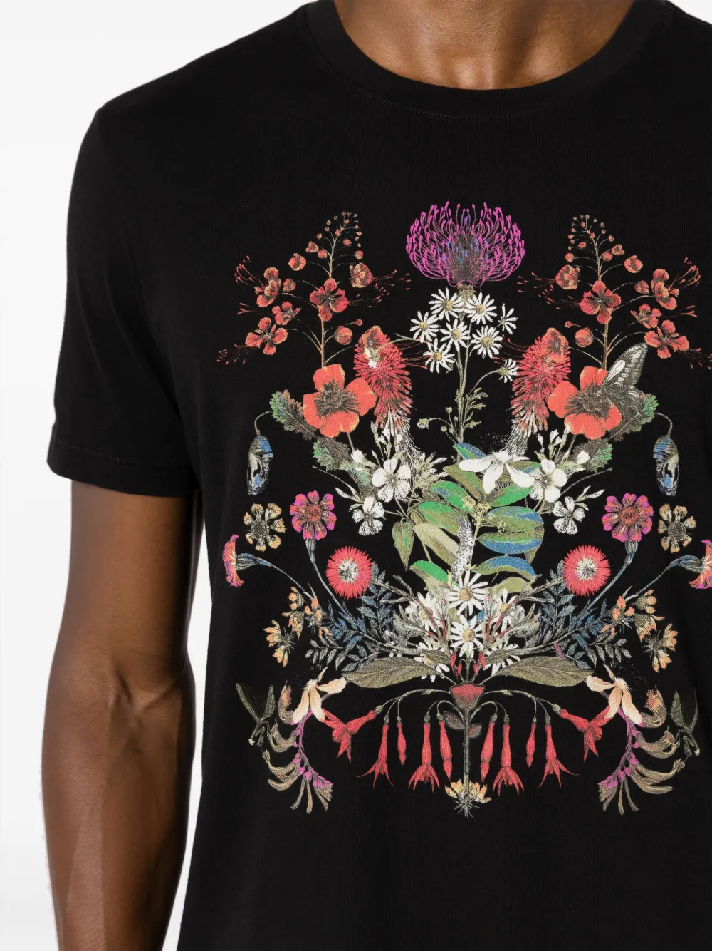 Osklen T-shirt met bloemenprint Zwart