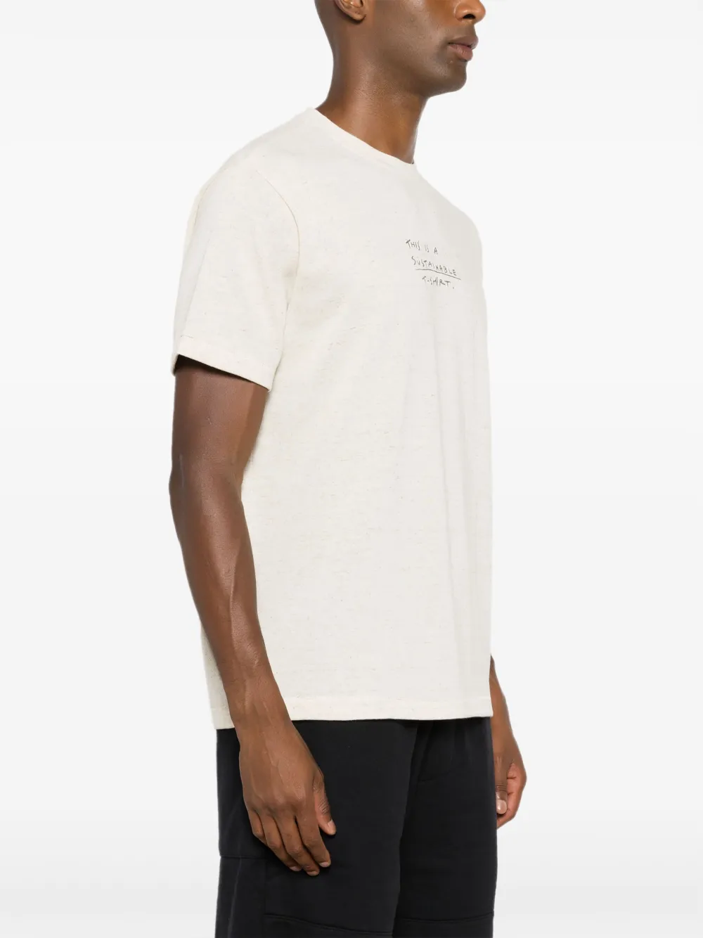 Osklen Katoenen T-shirt met tekst Beige