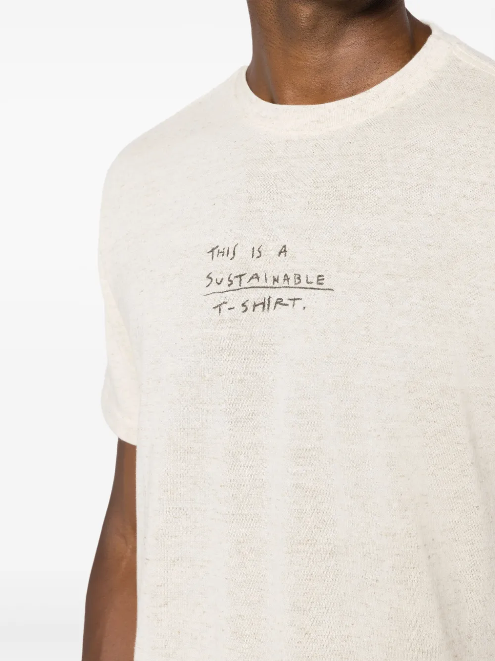 Osklen Katoenen T-shirt met tekst Beige