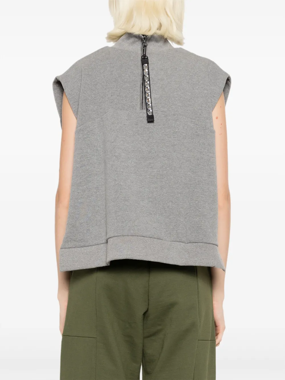 Osklen Mouwloze tanktop met hoge hals Grijs