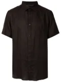 Osklen short-sleeve linen shirt - Brown
