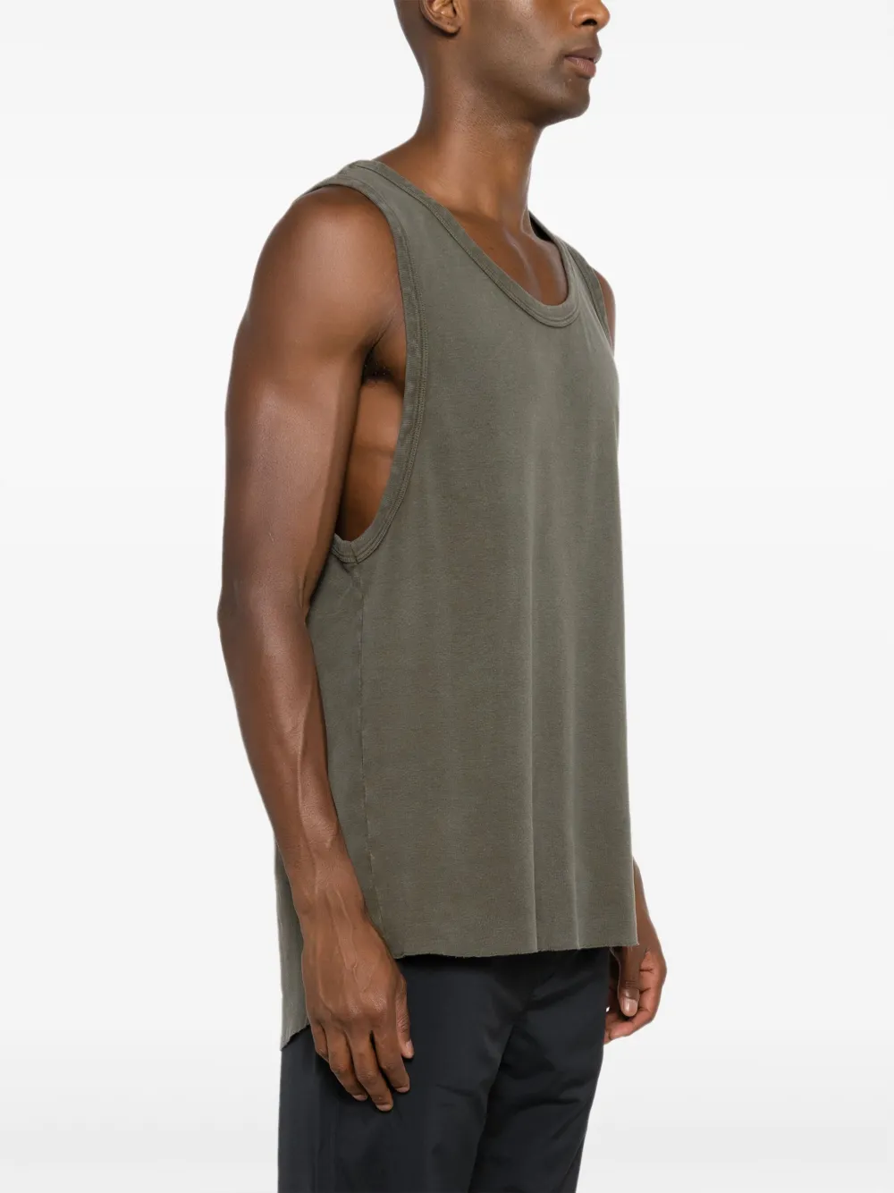 Osklen Katoenen tanktop met diepe ronde hals Groen