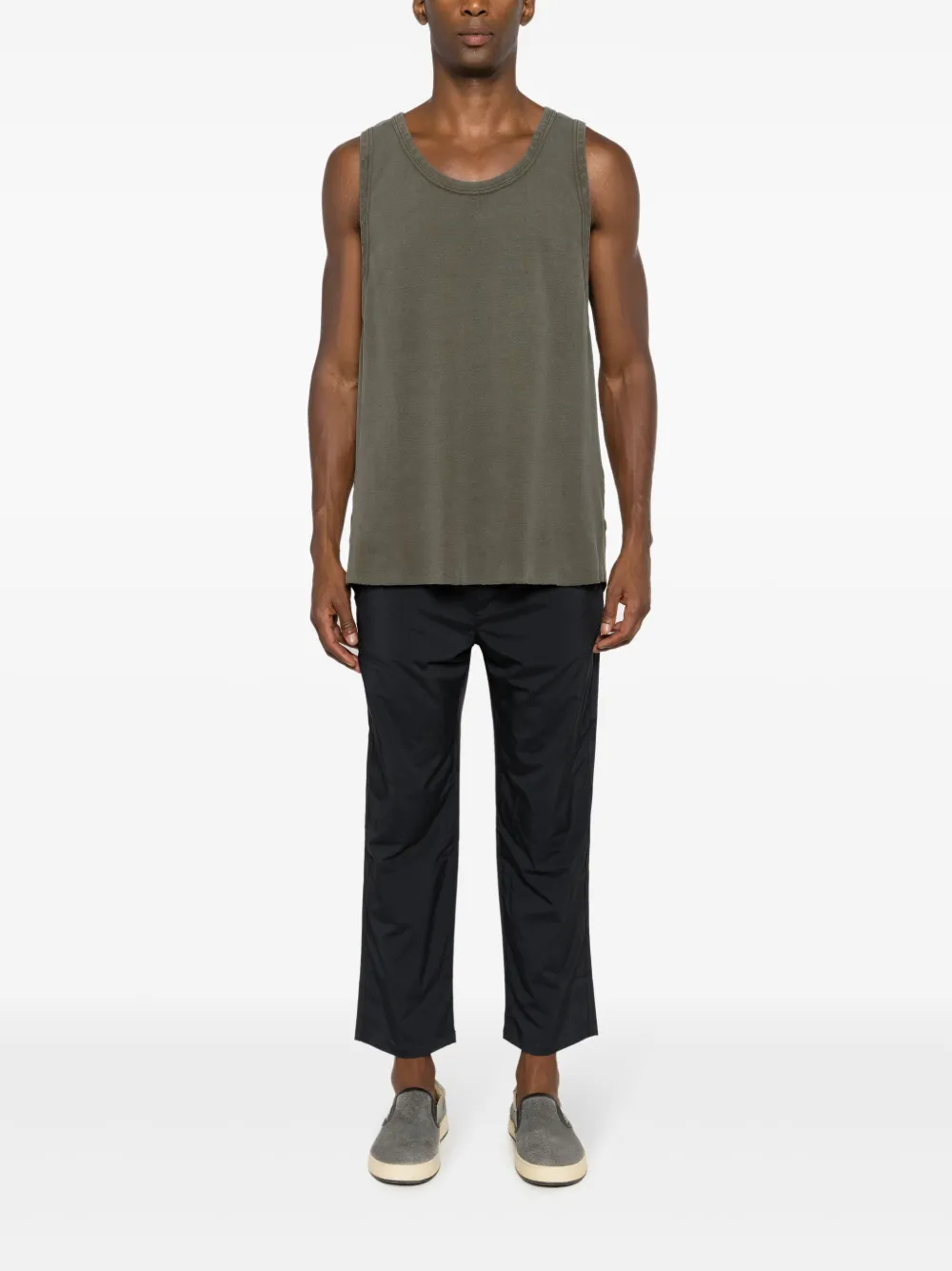 Osklen Katoenen tanktop met diepe ronde hals Groen
